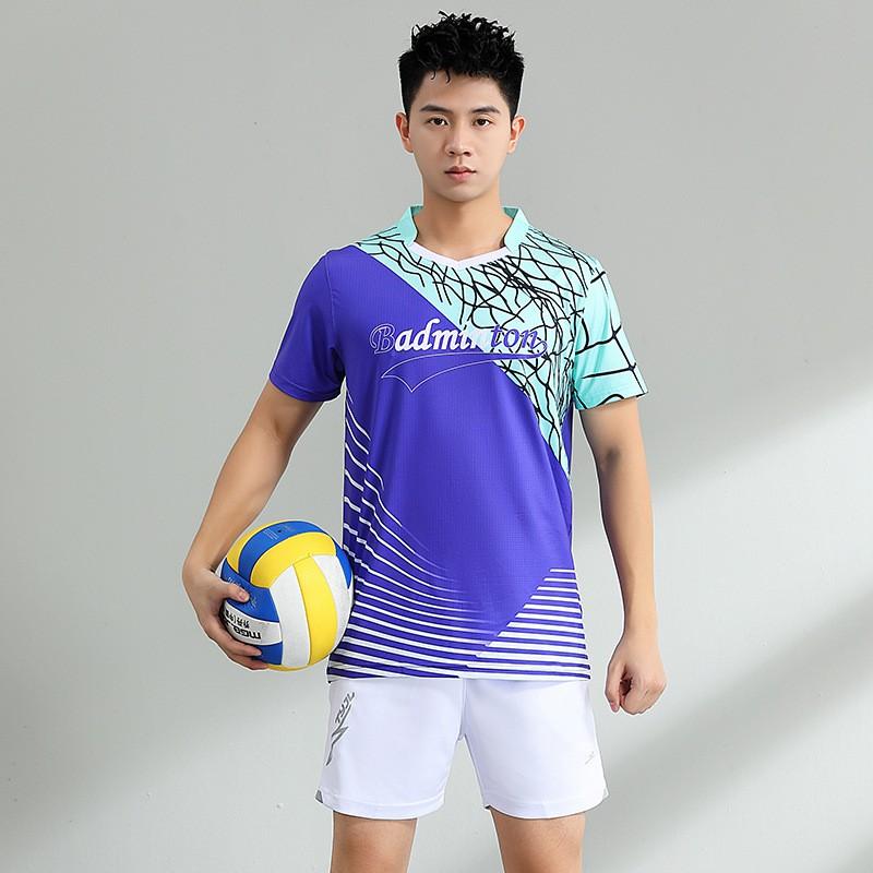 Men Women Badminton Sport T-Shirt Short Sleeve Quick Dry Athletic Wear Training Jersey