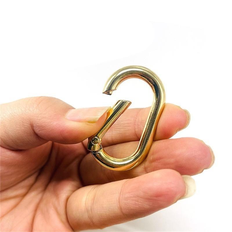 4Pieces Oval Snap Clips for Keychains Hook Buckles and Purse Strap Extender Metal Spring O Rings Clips Carabiner Clips