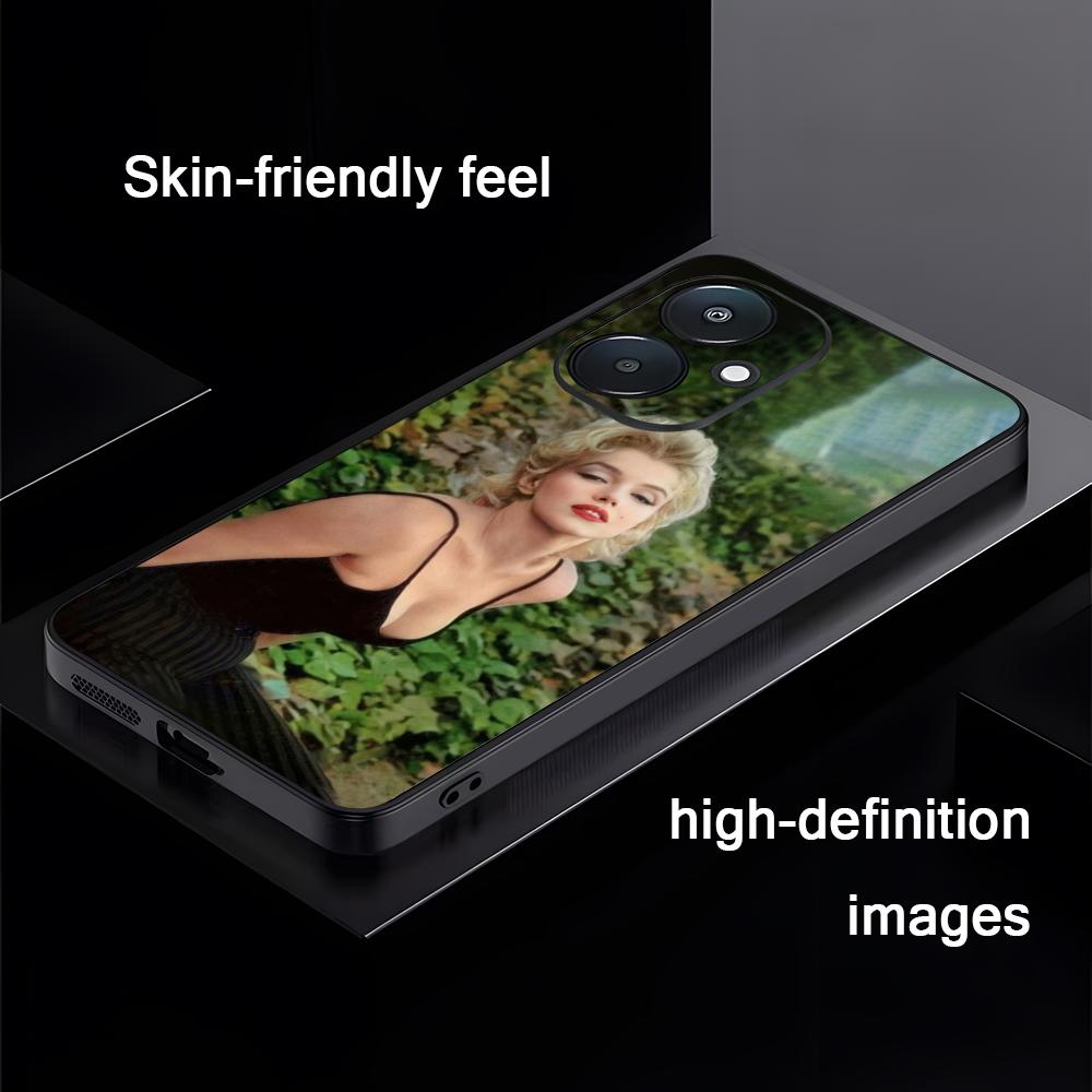 

M-Marilyn M-Monroe Star Hot Phone Case For Xiaomi Redmi 14C 13C 12C Note14 13 12 11 10 Pro Plus S Soft Black Phone Cover Redmi Note12ProPlus