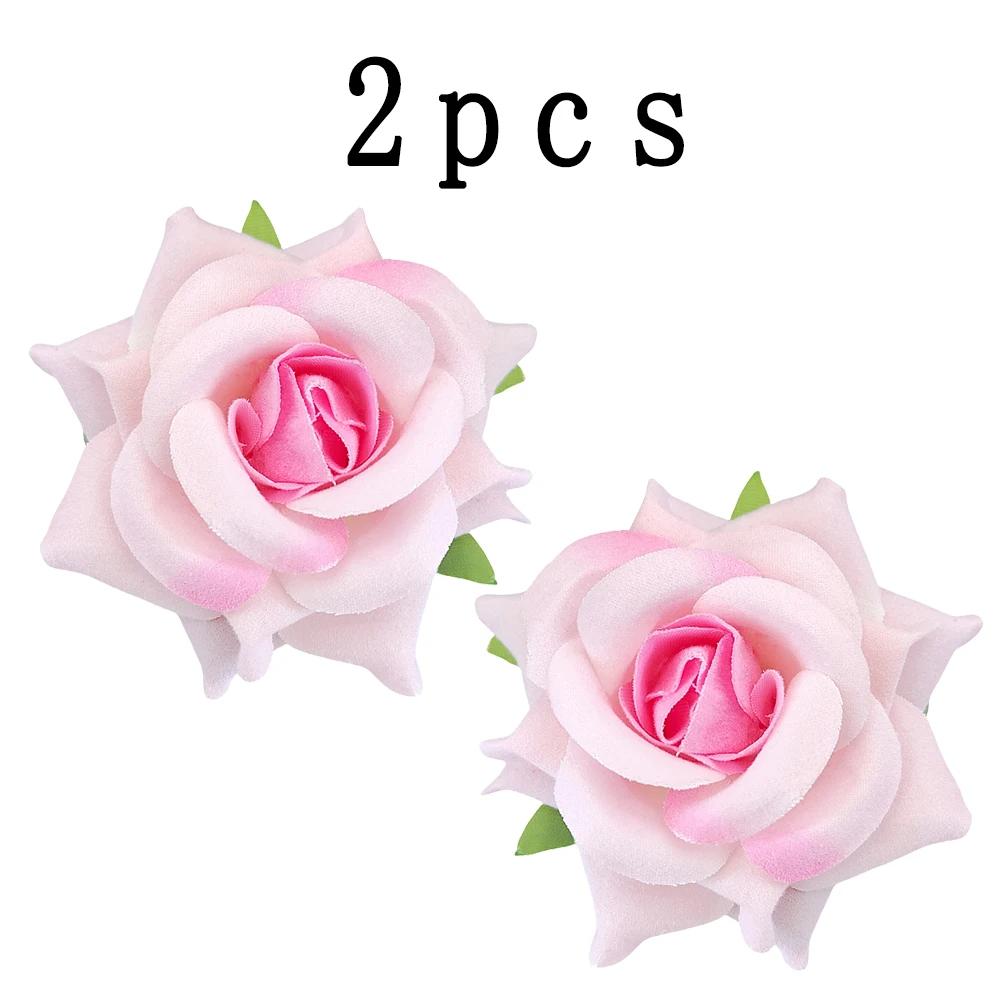3Pcs Fashion SummerBill Hair Clips Rose Flower Hair Decoration  Clips Dual-Purpose Brooch  Multi-Purpose Accessories