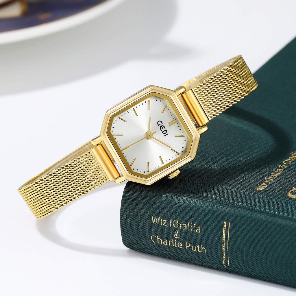 Creative Multi-Angle Cutting Disc Simple Premium Wind Ladies Quartz Watch Waterproof Stainless Steel Watch