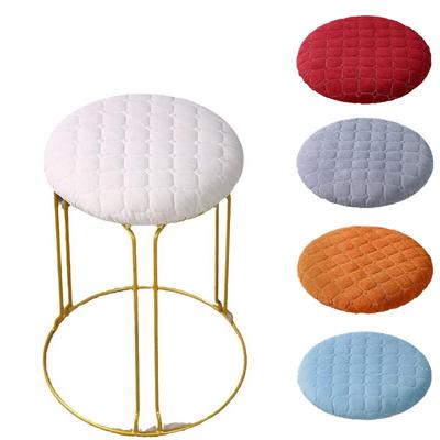 1 Pezzo Copertura Protettiva Antiscivolo Monocolore Rimovibile Forma Rotonda Cuscino Sedia Spesso Copertura Sgabello Stile Minimalista