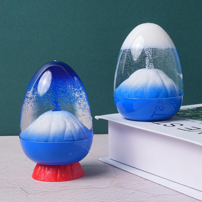 Eggshell Volcano Quicksand Acrylic Hourglass Timer Ornament