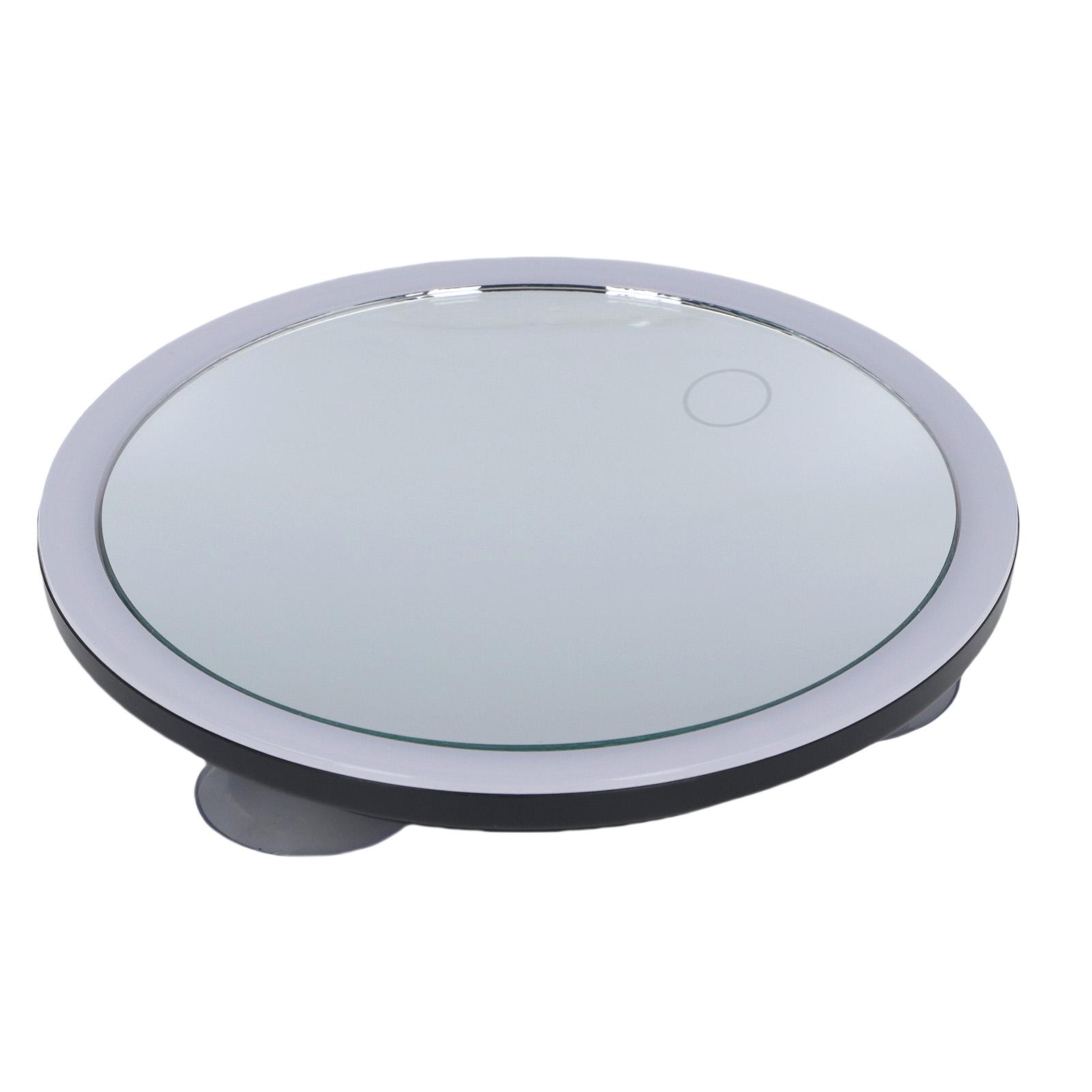 

Косметическое зеркало с 30-кратным увеличением, светодиодное зеркало для макияжа для ванной комнаты с подсветкой и присоской для дома и путешествий чёрный