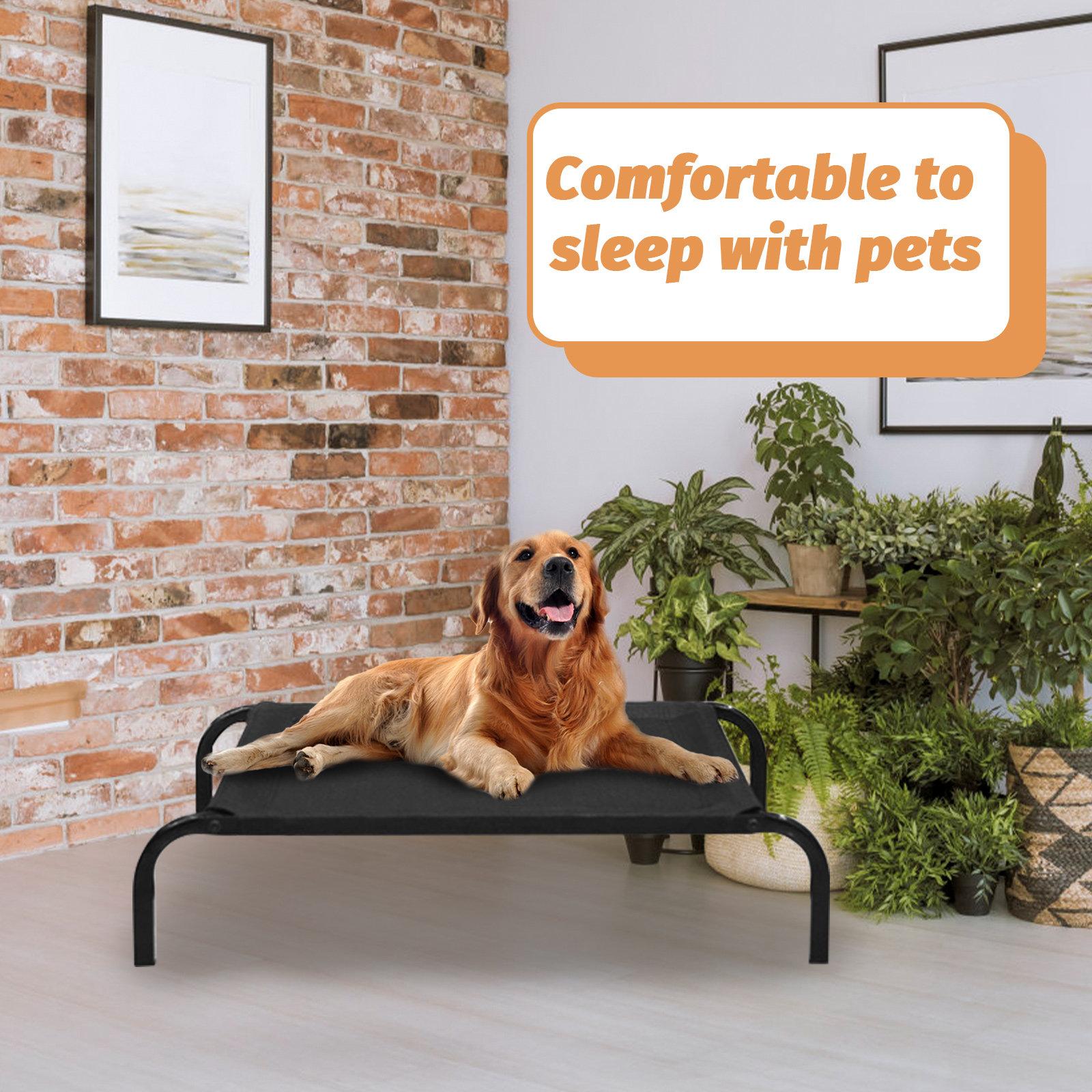 

Detachable Dog Bed Cover Breathable Elevated Pet Bed Indoor Outdoor Foldable Puppy Sleeping Hammock Breathable Dog Hammock 57X57X0.8CM