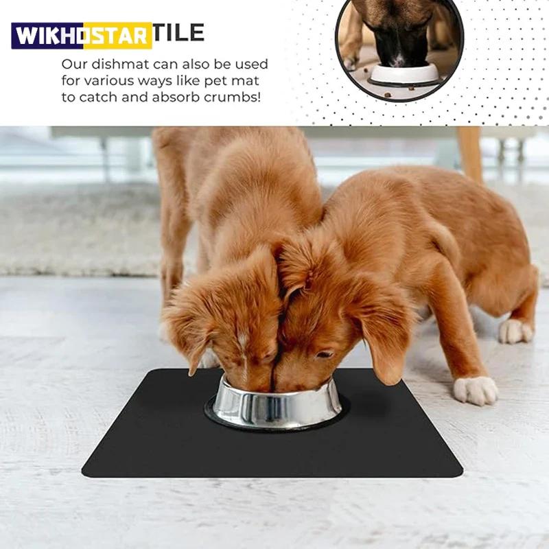 Kitchen Super Large Absorbent Mat Coffee,Dish Draining Mat Quick Dry Bathroom Drain Pad Tableware Mat Kitchen Faucet Placemat