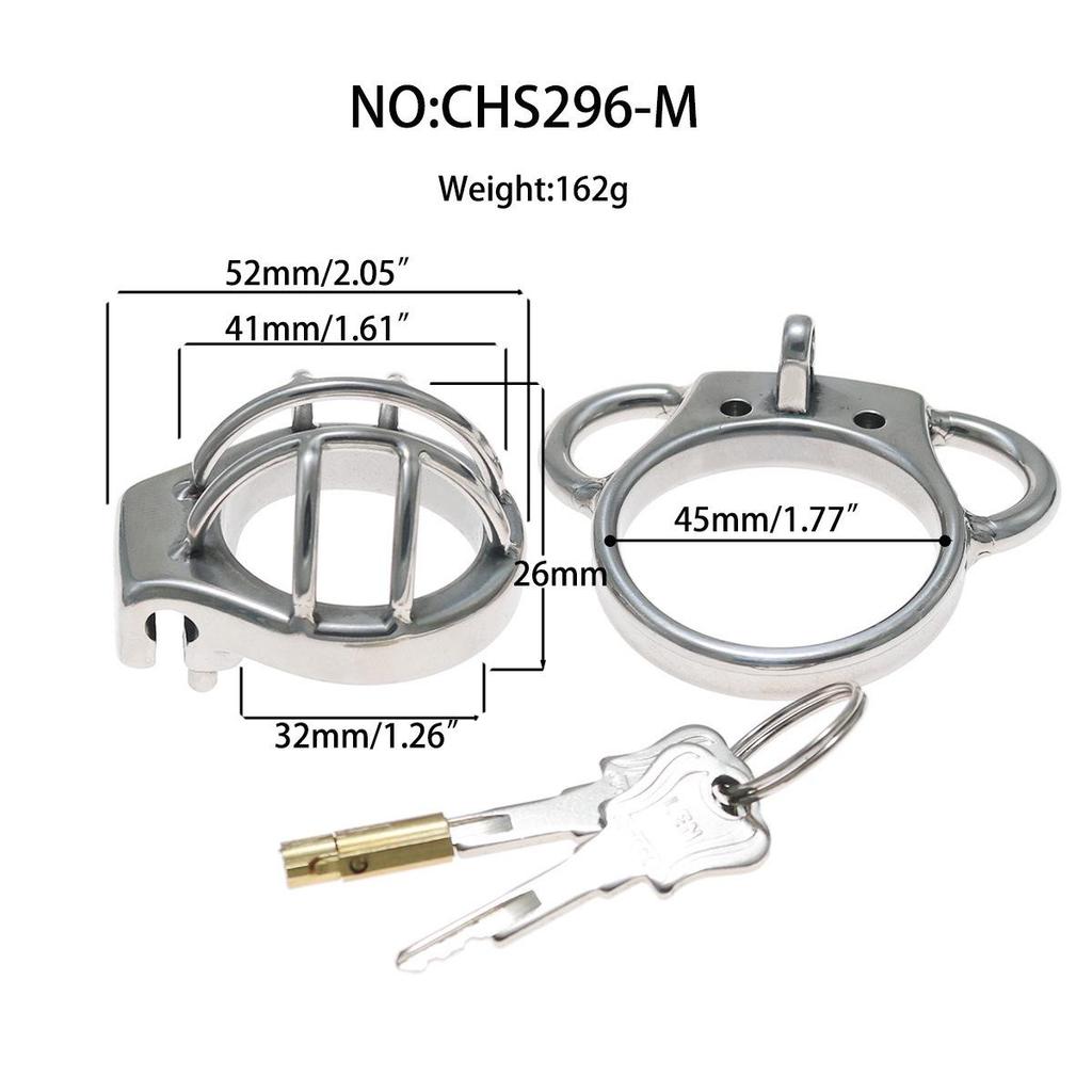 Waistband Chastity Lock - Stainless Steel Hollow Penis Cage