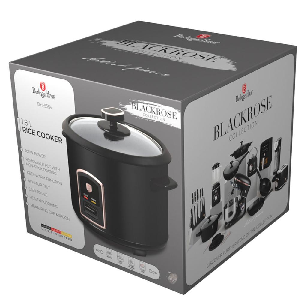 Elektrischer Reiskocher 1,8L Berlinger Haus Bh-9554 Black Rose