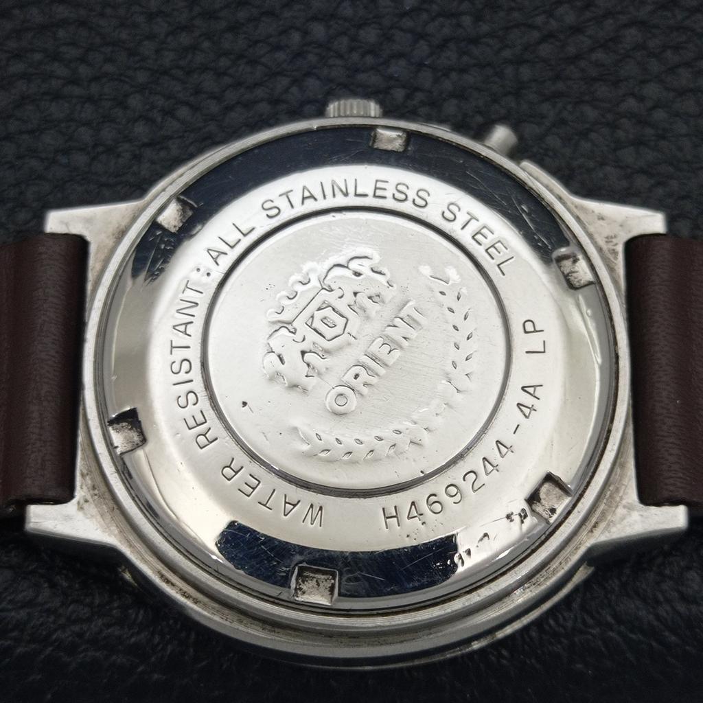 JAPAN VINTAGE ORIENT AUTOMATIC 46941 MENS WHITE COLOR DIAL WATCH a700154-5 R201-a700154