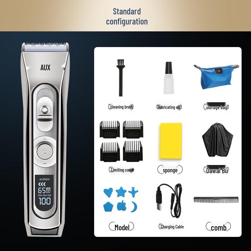 Aux Upgraded Electric Hair Clipper CN plug (adapter included)