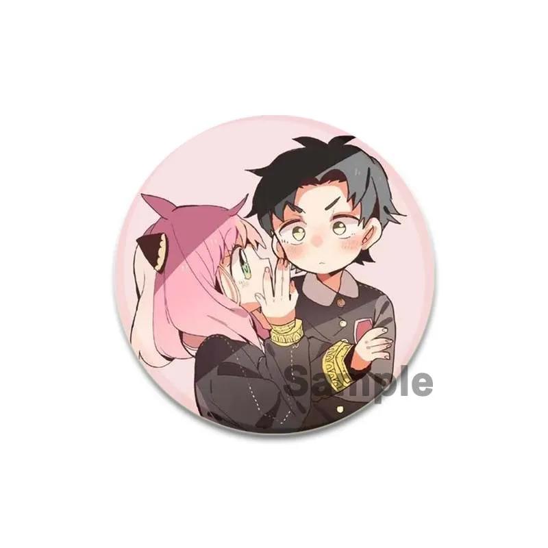 32/44/58mm SPY X FAMILY Enamel Pin Cute Anime Brooches Anya Forger Damian Lapel Pins Cartoon Badge Backpack Hat Jewelry Accessories Gift
