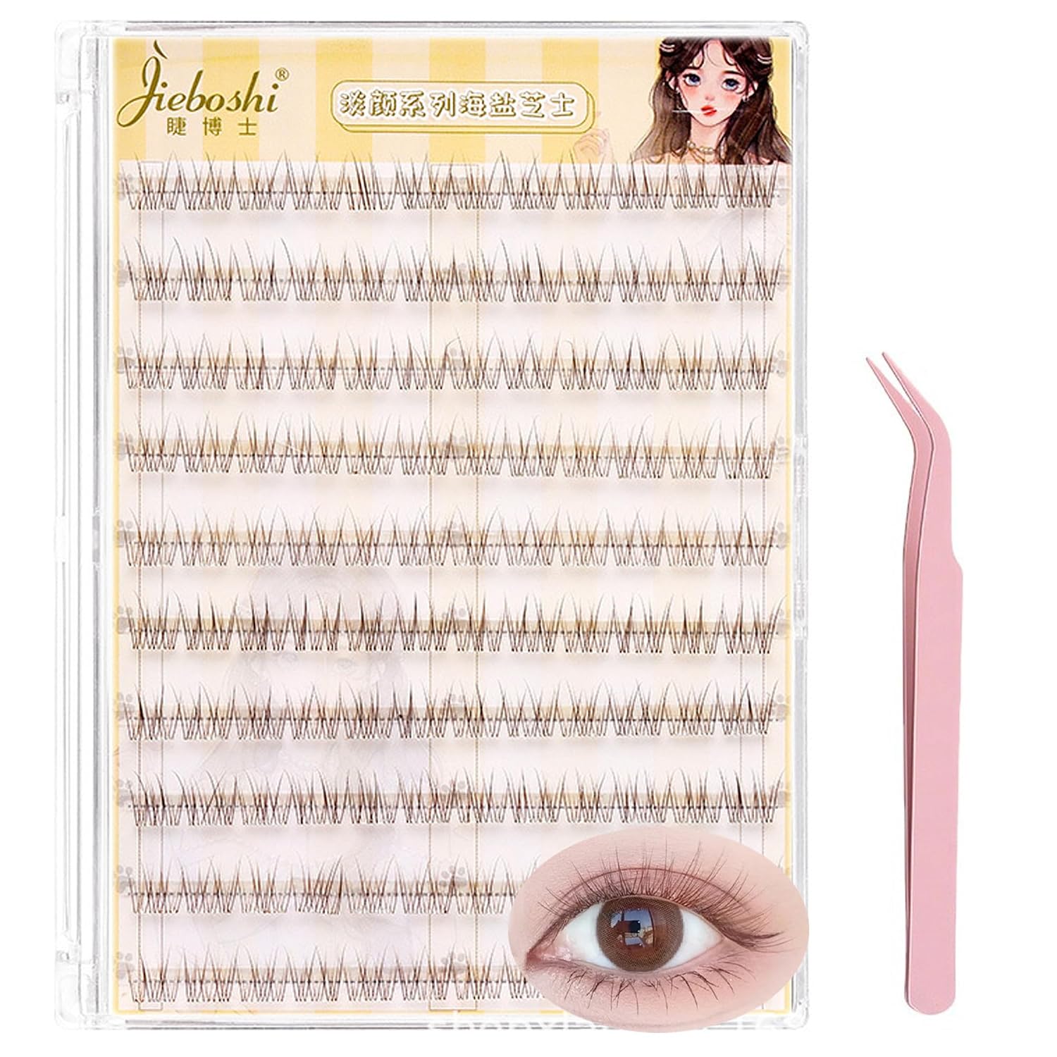 MAEXUS Part false eyelashes no glue required 10 rows 120 bundles large capacity glue-free lashes 3D adhesive-free 1-second lash extension beginner eye