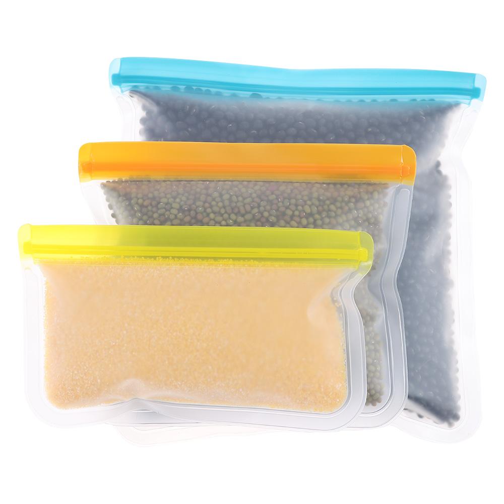 

24 шт., пакеты для хранения продуктов без BPA, очень толстые пакеты на молнии для пищевых продуктов, легко моющиеся сумки с застежкой-молнией для путешествий