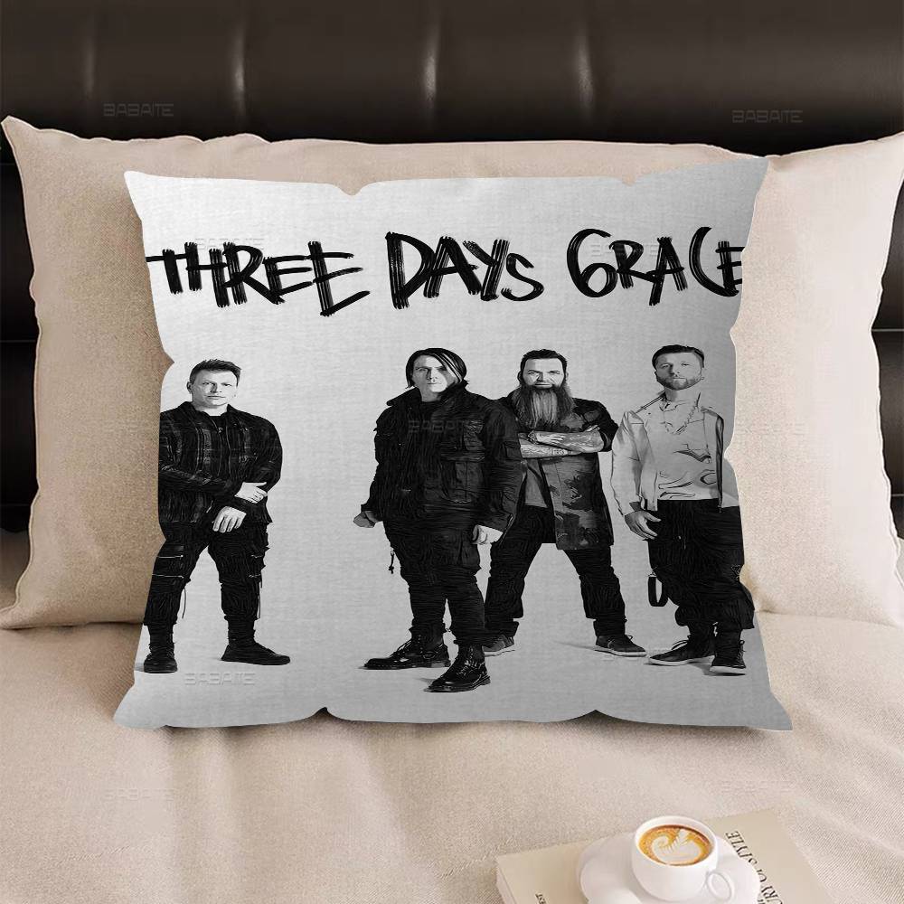 Rock Band TThree Days Grace Cushion Cover Pillow Cover Decor Pillowcase Printed Cushion Case For Couch