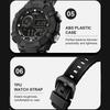 Naviforce Men LCD Watch Ditital Movement Lightweight Silicone Strap 50m Waterproof Calendar Date Alarm Night Pattern Boy Gift Watch NF7131