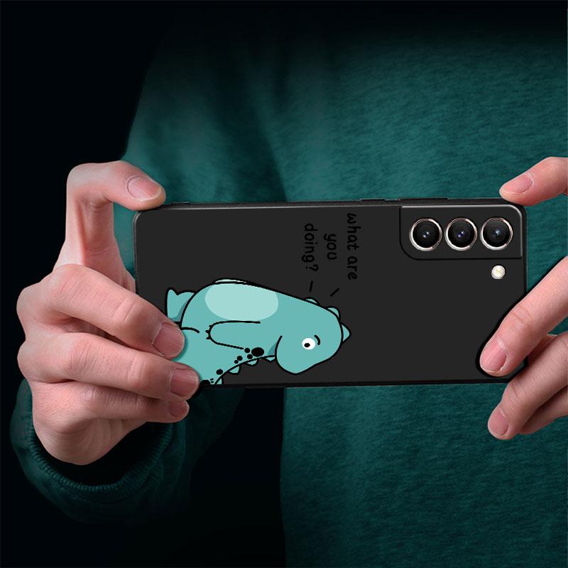Little Dinosaur Cute Case For Samsung Galaxy S20 S22 Ultra S21 FE S10 S9 Plus Note 20 10 Lite 9 Soft Phone Cover Shell