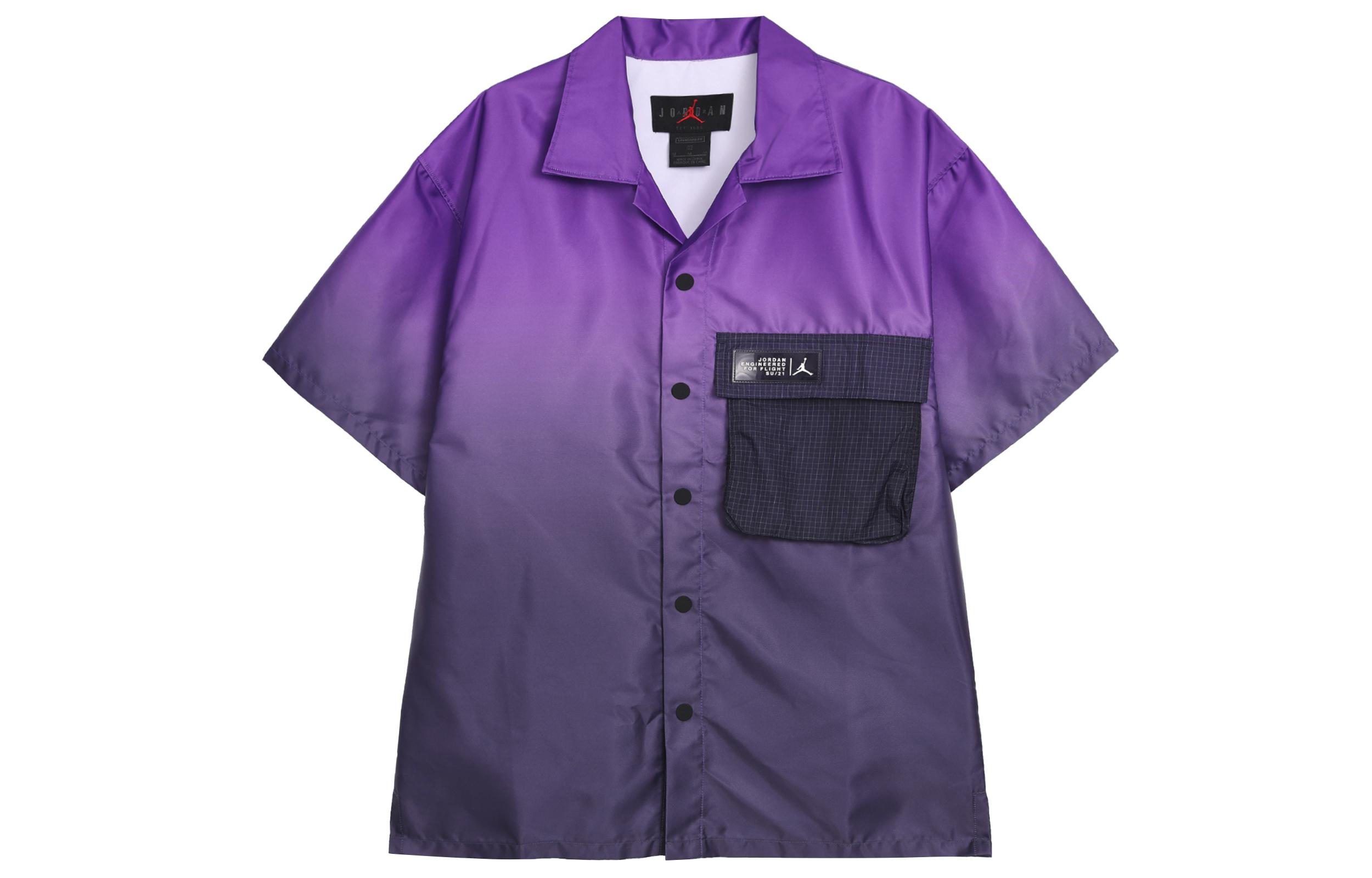Jordan ESSENTIALS Shirts Men s Purple Lapel Moderate Other CZ4821-578 XS