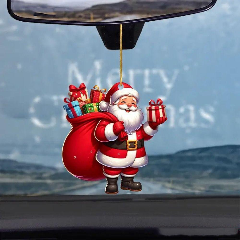 Reindeer Santa Claus Hanging Pendant Snowman Car Haning Pendants  Holiday Party