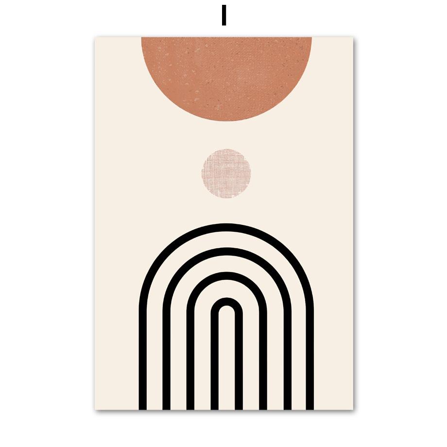 

Бохо абстрактная геометрическая линия ваза с листьями настенная живопись на холсте плакаты на скандинавскую тему и принты винтажные картины для декора гостиной 21x30cm No Framed