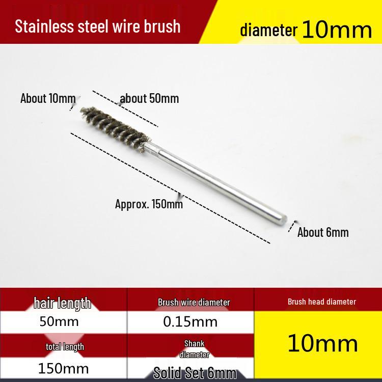 Electric Drill Stainless Steel Pipe Brush with Extended Handle for Polishing, Grinding, Deburring, and Rust Removal