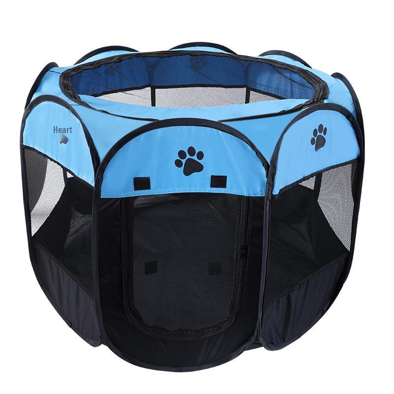 Pet Octagonal Cage & Fence: 600D Oxford Cloth, Washable & Scratch-Resistant for Cat & Dog Birthing.