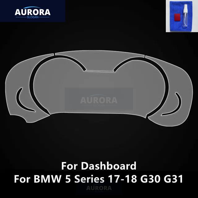 Pro BMW řady 5 17-22 G30 G31 Průhledná TPU ochranná fólie na palubní desku a navigační obrazovku, fólie proti poškrábání, opravná fólie, příslušenství