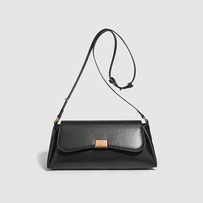 Large Capacity New Trendy and Fashionable Women's Crossbody Bag Niche Autumn and Winter Single Shoulder Armpit Bag Black