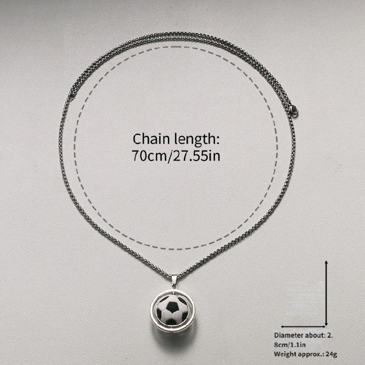 Stylish Rotating Sports Ball Accessory On A Sturdy Chain Crafted From Sturdy Stainless Steel For Fitness Enthusiasts