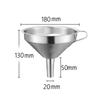 304 Stainless Steel Funnel Metal Wide Mouth Funnel With Strainer Mesh For Cooking Oil Liquid Spice Filter Home Kitchen Gadgets