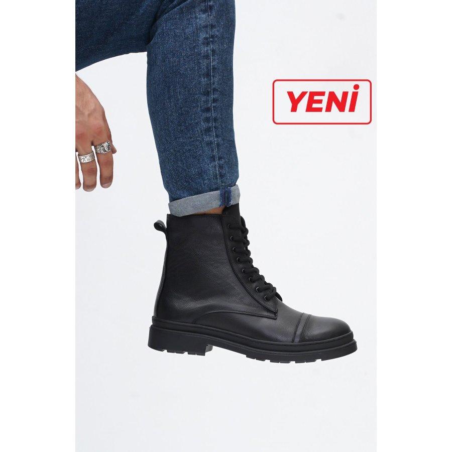 

Мужские зимние сапоги из натуральной кожи на резиновой подошве