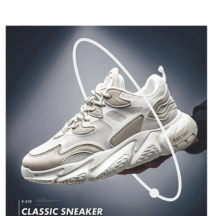 Noua talpă groasă lejeră crește cuplu pantofi sport toamna sport casual pantofi pentru bărbați la modă în aer liber pantofi de alergare all-in-one