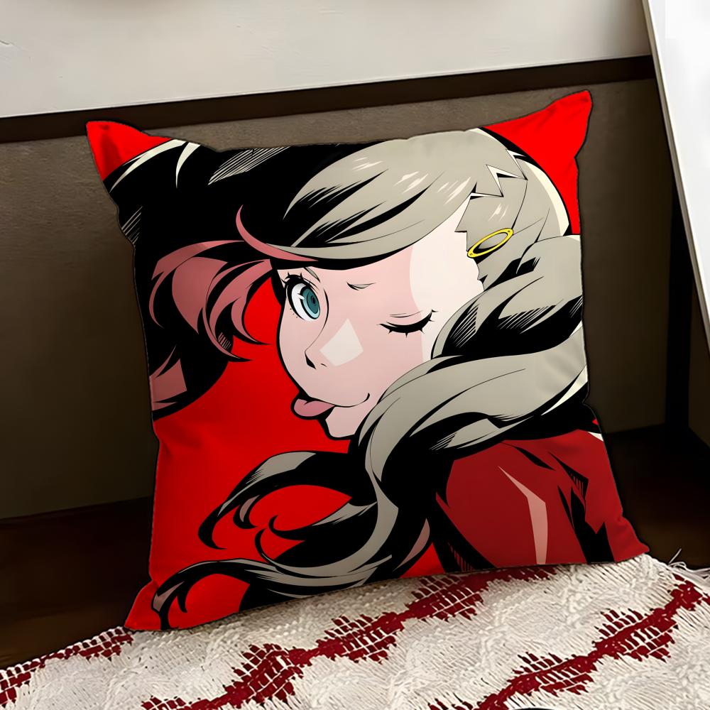 Anime PPersona 5 Cushion Cover Reversible Soft Durable Pillow Cover Home Car MultiScene Use for Daily Comfort
