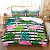 Flamingo Duvet Cover King Queen Tropical Palm Leaves Flower Bedding Set For Adult Red Animal Floral 2/3pcs Polyester Quilt Cover