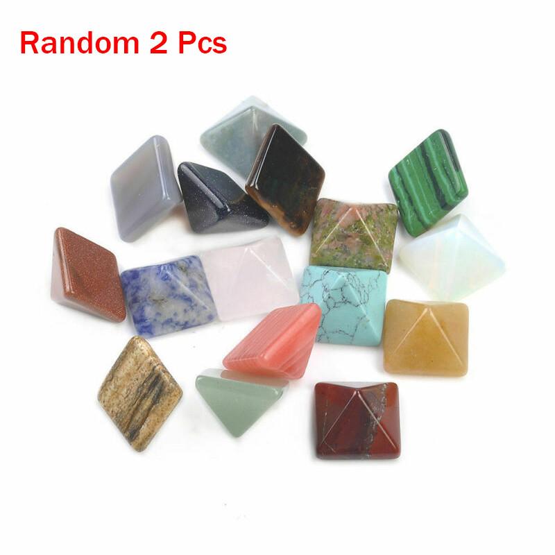 Crystal Healing Chakra Pyramid Stone Set Featuring Unique Natural Quartz Crystals For Spiritual Growth
