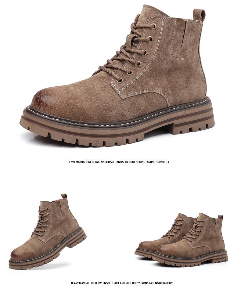 2024 Autumn Men's High-Top Casual Leather Retro Desert Boots - British Style