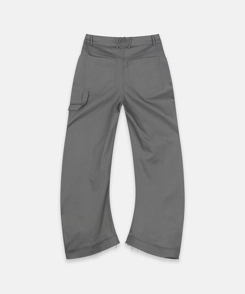 Nash Rawcut Curved Pants (Unisex) Charcoal