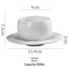 Shangqi Ceramic Latte Art Coffee Cup with Saucer
