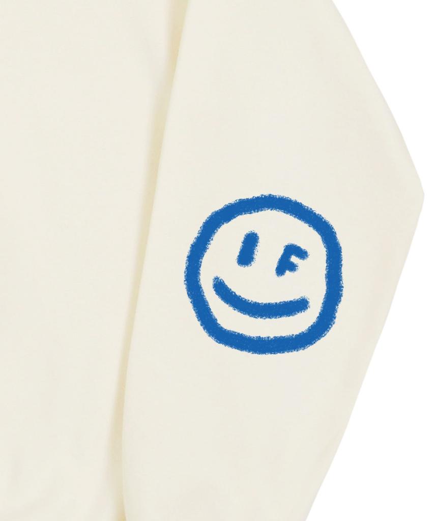 GRAVER [Unisex] Elbow Spray Dot Smile Sweatshirt_Cream