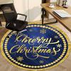 1pc Merry Christmas Decoration Carpet for Office Non-Slip, Round Carpet, Soft & Comfortable, Carpet for Office, Lightweight Round Floor Mat