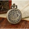 Exquisite Bronze Pocket Watch with Small Heart-shaped Spider Web Shell Watch Necklace, Small Pocket Watch, Gift Pocket Watch Pendant Pocket Watch