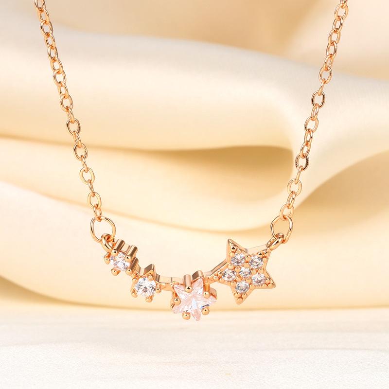 Seiko full diamond star necklace wind sexy Internet celebrity collarbone chain