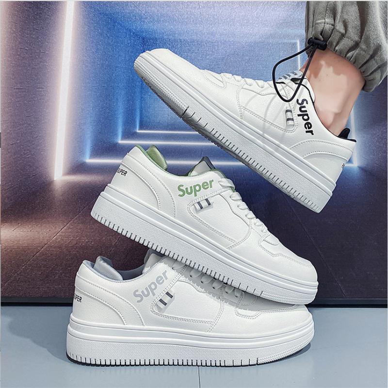 Low-cut White Skateboard Shoes Platform Sneakers Men Casual Sports Shoes Outdoor Comfortable Men's Board Shoes Brand Trainers