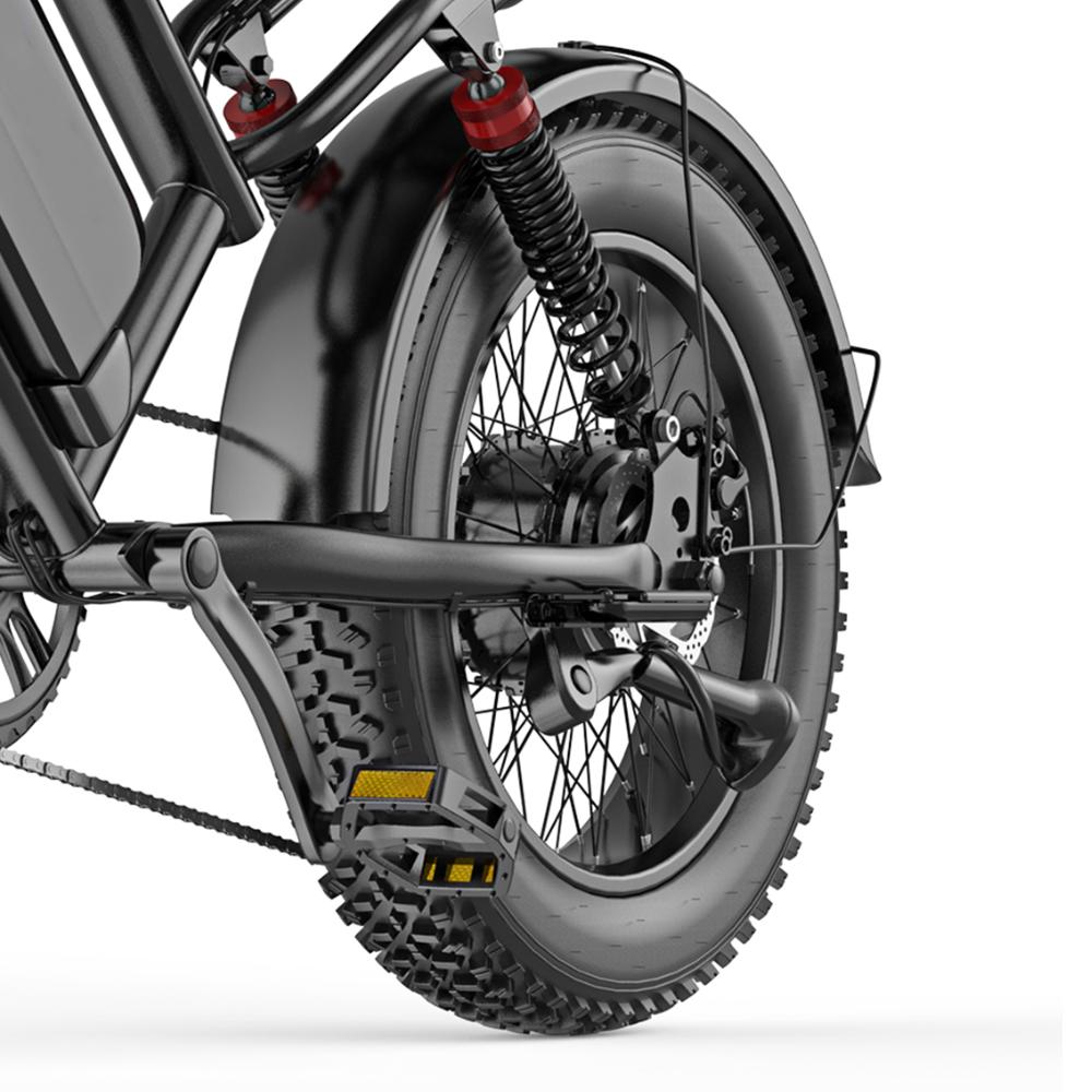 HEADEER BK20 Bicicleta Elétrica para Adultos Bateria 48V20AH Motor 750W Bicicleta Elétrica Carga 150KG Autonomia 80KM Pneus Largos 20 Polegadas E-Mountain Bike para Off-Road