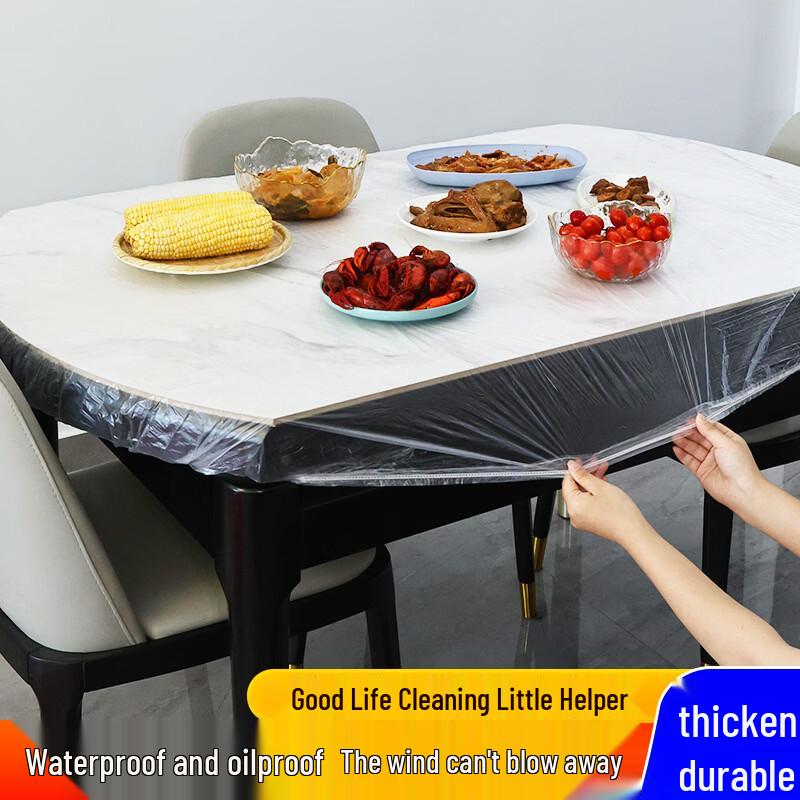 Disposable Elastic Drawstring Tablecloth - White, 1 Meter, 50 Count