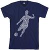 Soccer Player Typography Design Men's T shirt Sports Gift