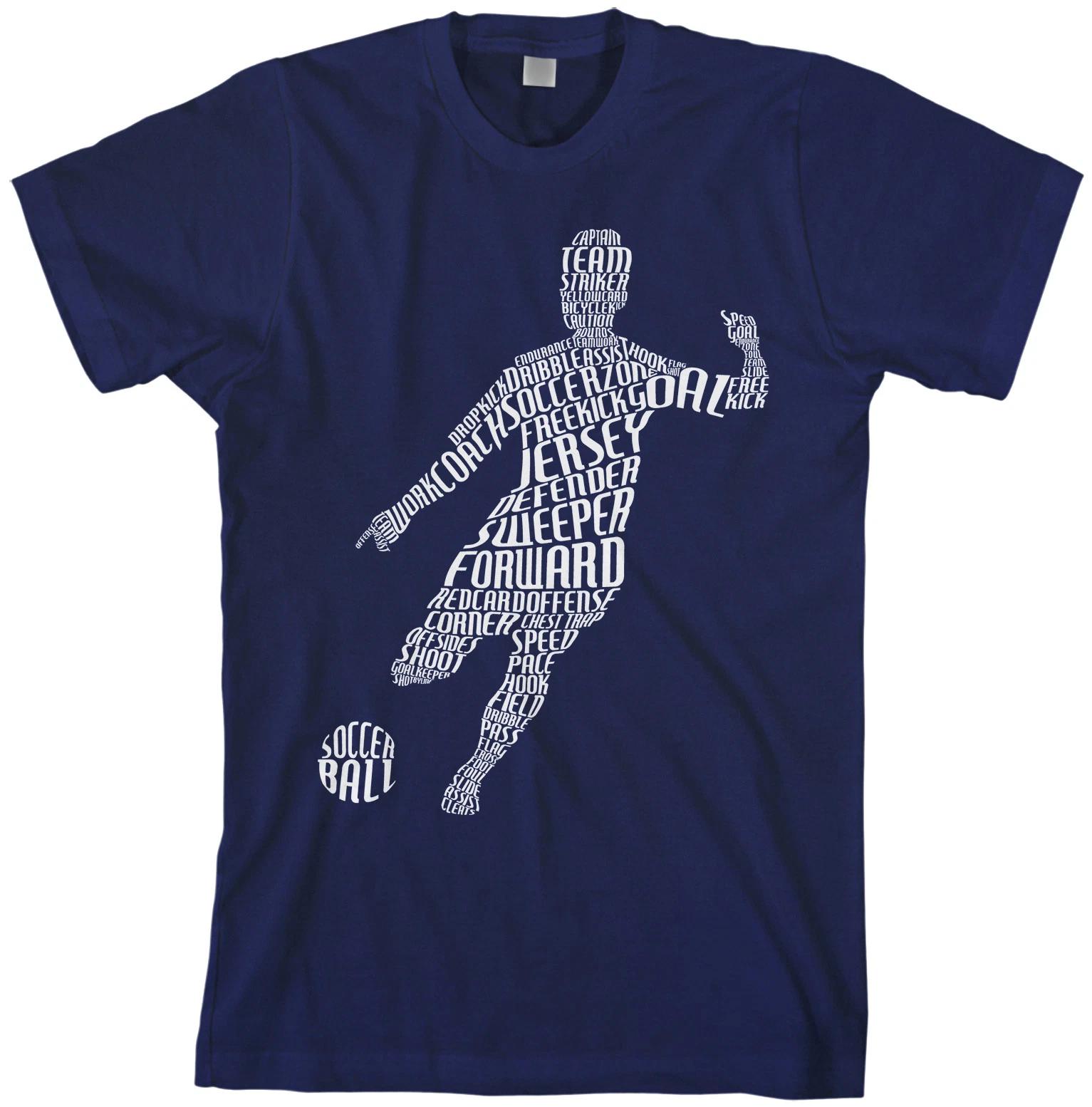 Soccer Player Typography Design Men s T shirt Sports Gift XL