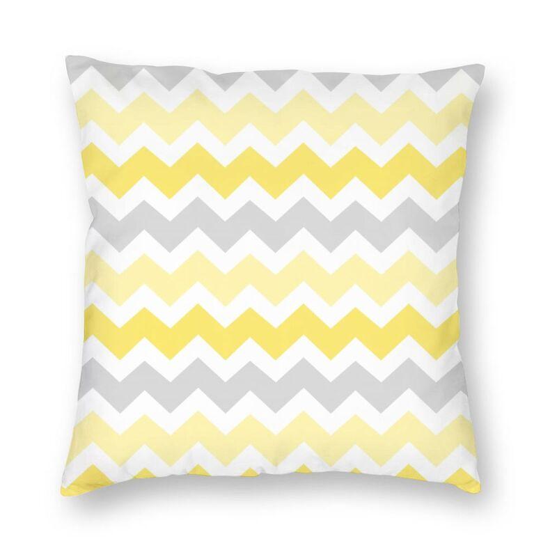 Abstract Gray Red Swirls Modern Pillow Cover Home Decorative Geometric Pattern Car Cushion Triangles Black White And Yellow