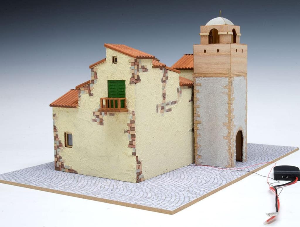 Woody Joe 1/87 European Streets Series, Italy, Wooden Model Assembly Kit