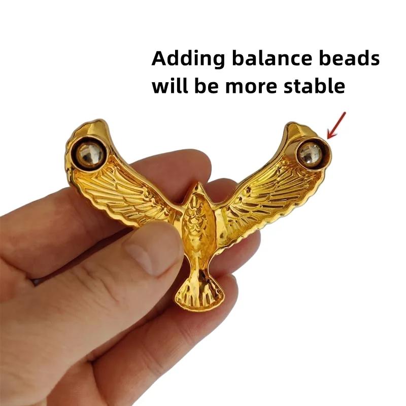 Metal Balance Eagle Gravity Toy with Pyramid Base Physics Science Desktop Decor Fidget Gift for Kids & Adults Fun Play Set