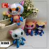 Super Kitties Team Crystal Anime Plush Toys - Super Soft Blue Green Yellow Kittens Dolls Kids Gift